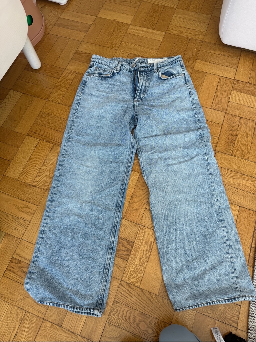 rag and bone low rise acid wash jeans
